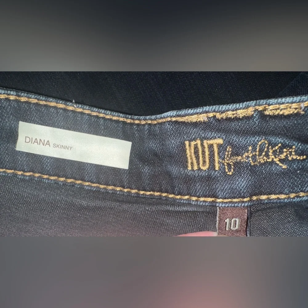 Kut From The Kloth Diana Skinny Jeans Women Size 10 Dark Blue Wash Stretch Denim